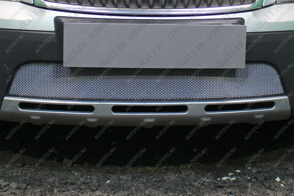 3 079 р. Защита радиатора Стрелка11 Стандарт  Skoda Octavia  A5 (2004-2008) дорестайлинг лифтбэк, дорестайлинг универсал (хром)  с доставкой в г. Воронеж