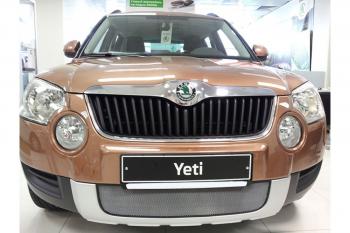 3 079 р. Защита радиатора Стрелка11 Стандарт  Skoda Yeti (2009-2013) (хром)  с доставкой в г. Воронеж. Увеличить фотографию 2