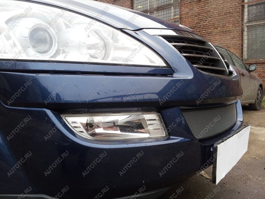 3 079 р. Защита радиатора Стрелка11 Стандарт  SSANGYONG Kyron (2005-2007) дорестайлинг (хром)  с доставкой в г. Воронеж