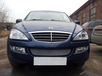 3 079 р. Защита радиатора Стрелка11 Стандарт  SSANGYONG Kyron (2005-2007) дорестайлинг (хром)  с доставкой в г. Воронеж. Увеличить фотографию 2