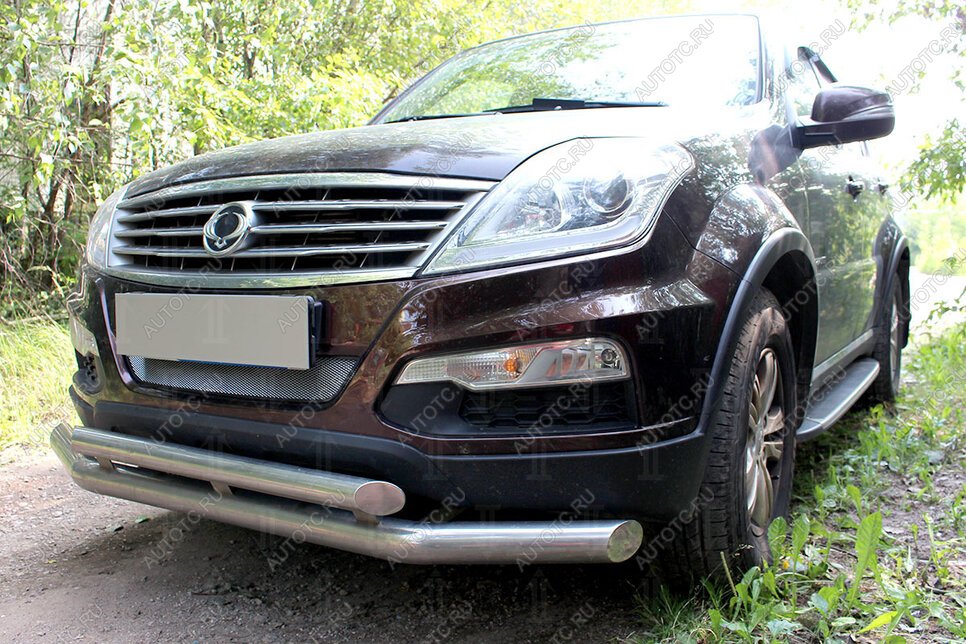 3 099 р. Защита радиатора Стрелка11 Стандарт SSANGYONG Rexton Y250 (2006-2012) (хром)  с доставкой в г. Воронеж