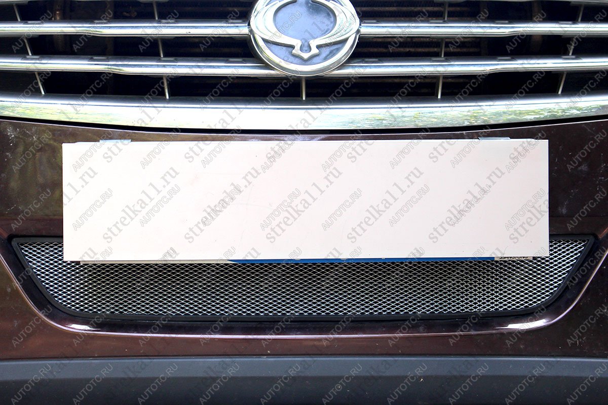 3 079 р. Защита радиатора Стрелка11 Стандарт  SSANGYONG Rexton  Y290 (2012-2017) (хром)  с доставкой в г. Воронеж