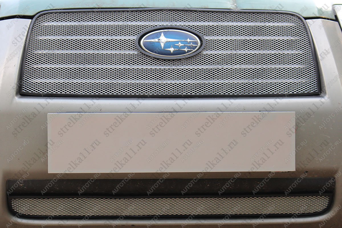 3 079 р. Защита радиатора (низ) Стрелка11 Стандарт  Subaru Forester  SG (2005-2008) рестайлинг (хром)  с доставкой в г. Воронеж
