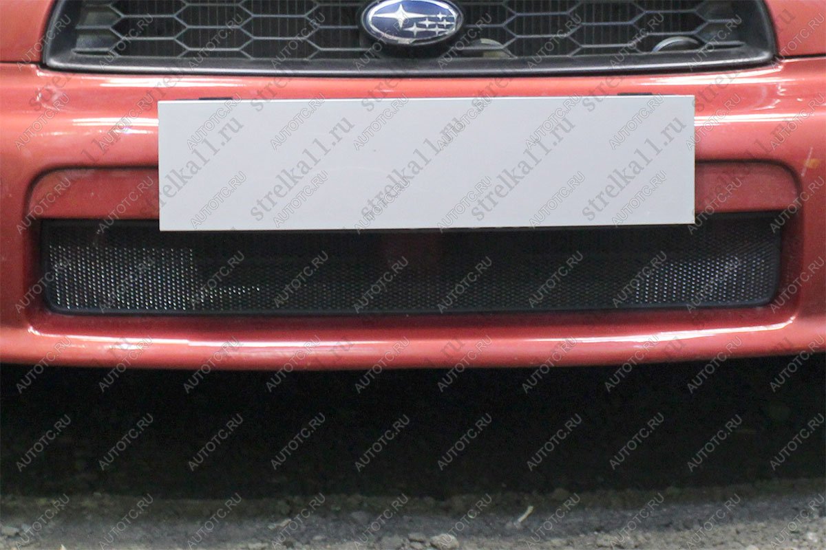 2 799 р. Защита радиатора Стрелка11 Стандарт  Subaru Impreza  GG (2000-2002) хэтчбэк дорестайлинг (черная)  с доставкой в г. Воронеж