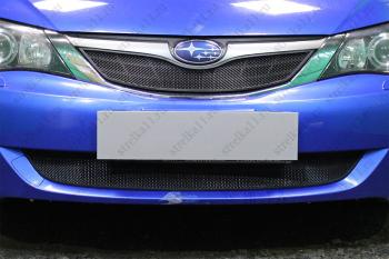 2 879 р. Защита радиатора (низ) Стрелка11 Стандарт Subaru Impreza GE седан (2007-2012) (черная)  с доставкой в г. Воронеж. Увеличить фотографию 2