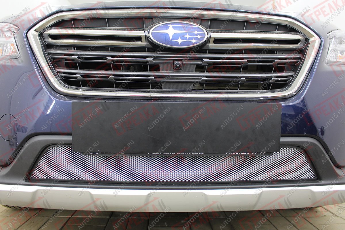 3 179 р. Защита радиатора Стрелка11 Стандарт  Subaru Outback  BS/B15 (2017-2021) рестайлинг универсал (хром)  с доставкой в г. Воронеж