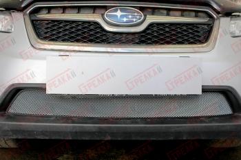 Защита радиатора Стрелка11 Стандарт Subaru XV  GP/G33 (2012-2016) дорестайлинг (хром)