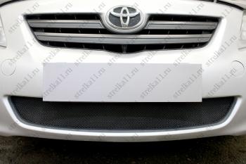 Защита радиатора Стрелка11 Стандарт Toyota Corolla  E150 (2006-2010) седан дорестайлинг (черная)