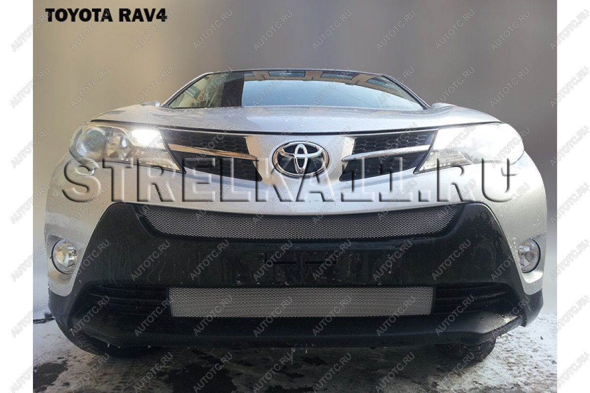 3 079 р. Защита радиатора (низ) Стрелка11 Стандарт  Toyota RAV4  XA40 (2012-2015) 5 дв. дорестайлинг (хром)  с доставкой в г. Воронеж