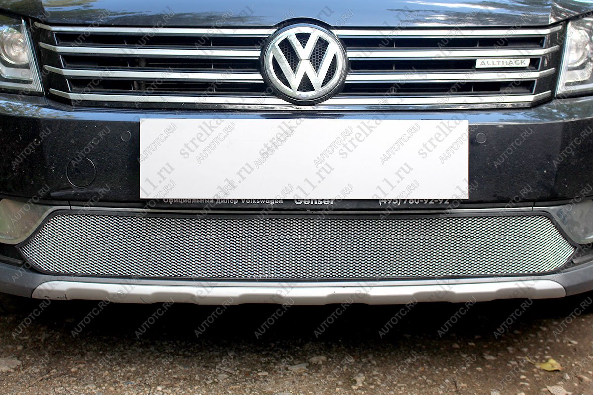 3 099 р. Защита радиатора (AllTrack) Стрелка11 Стандарт  Volkswagen Passat  B7 (2010-2015) седан, универсал (хром)  с доставкой в г. Воронеж