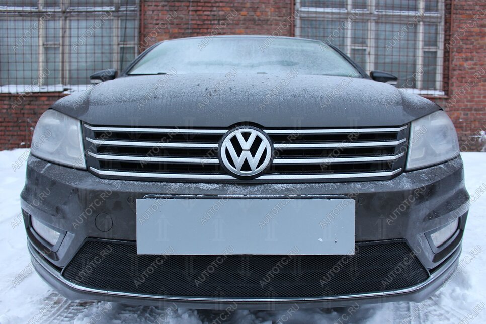 3 179 р. Защита радиатора (Style) Стрелка11 Стандарт  Volkswagen Passat  B7 (2010-2015) седан, универсал (хром)  с доставкой в г. Воронеж