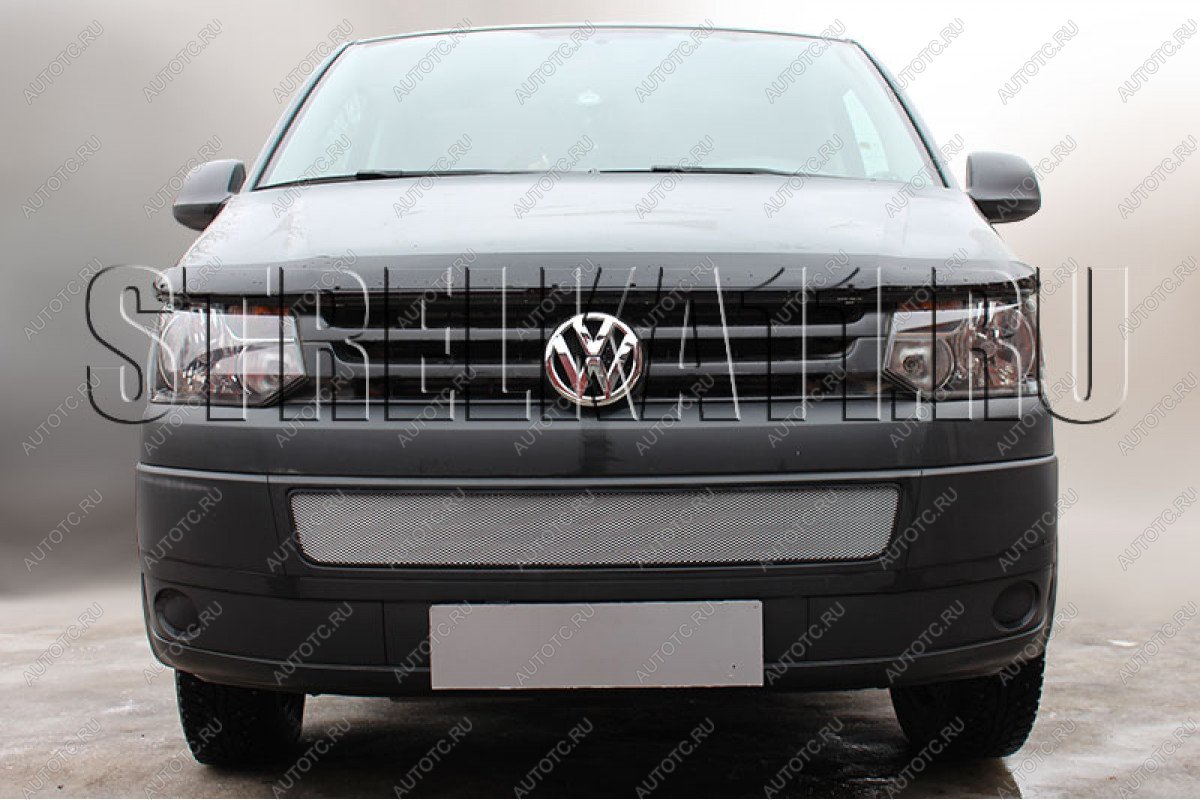 3 399 р. Защита радиатора Стрелка11 Стандарт  Volkswagen Caravelle  T5 - Transporter  T5 (хром)  с доставкой в г. Воронеж