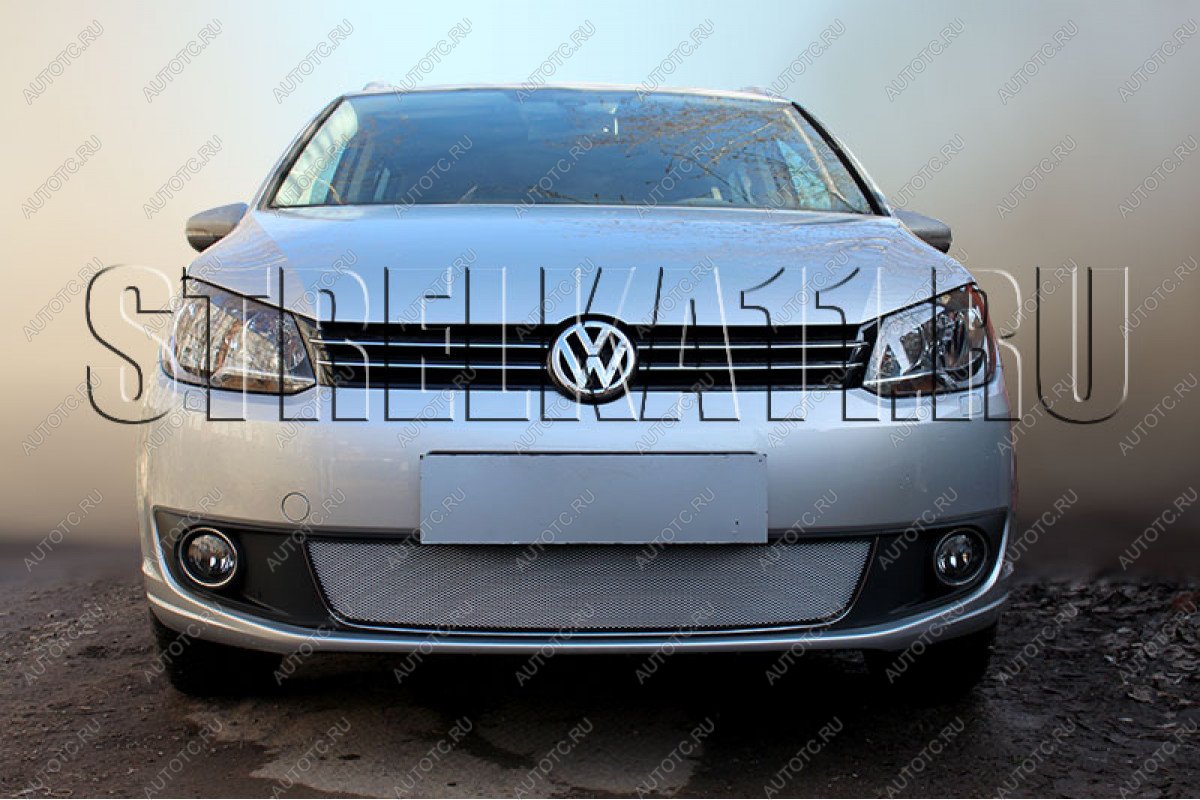 3 079 р. Защита радиатора Стрелка11 Стандарт  Volkswagen Caddy  2K - Touran  1T (хром)  с доставкой в г. Воронеж