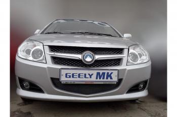 759 р. Зимняя заглушка решетки радиатора Стрелка11 Geely MK (2006-2015) (черная)  с доставкой в г. Воронеж. Увеличить фотографию 2