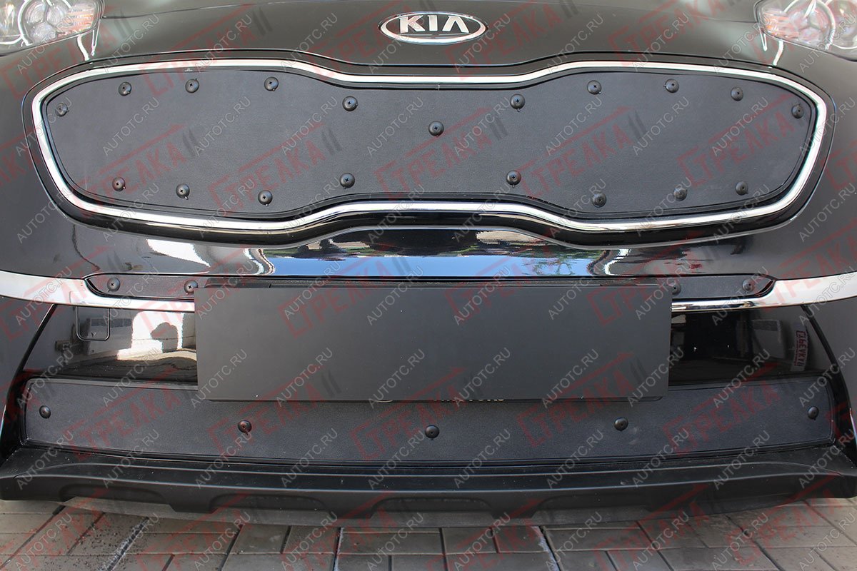 759 р. Зимняя заглушка решетки радиатора (верх) Стрелка11  KIA Sportage  4 QL (2018-2022) рестайлинг (черная)  с доставкой в г. Воронеж