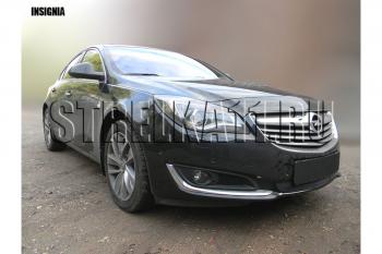 969 р. Зимняя заглушка решетки радиатора Стрелка11  Opel Insignia  A (2013-2017) рестайлинг седан, рестайлинг, хэтчбэк, универсал рестайлинг (черная)  с доставкой в г. Воронеж. Увеличить фотографию 3