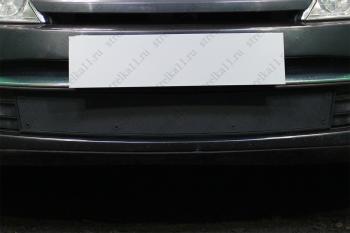 Зимняя заглушка решетки радиатора (кроме 2.0) Стрелка11 Renault Laguna X91 лифтбэк дорестайлинг (2007-2011) (черная)