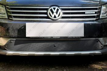 969 р. Зимняя заглушка решетки радиатора Стрелка11  Volkswagen Passat  B7 (2010-2015) седан, универсал (черная)  с доставкой в г. Воронеж. Увеличить фотографию 1