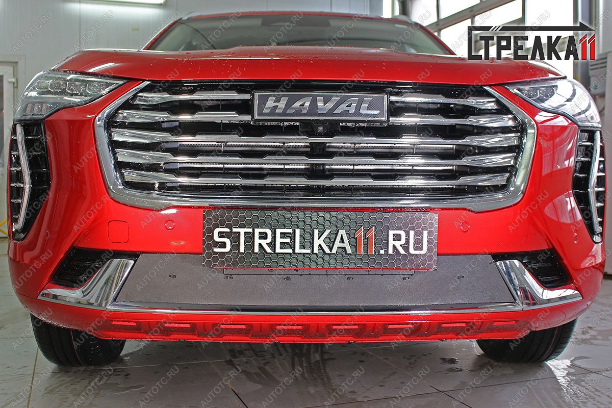 1 599 р. Зимняя защита на стяжке (низ) Стрелка11 Haval Jolion дорестайлинг (2020-2024) (черная)  с доставкой в г. Воронеж