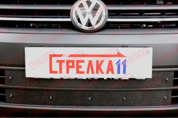 1 559 р. Зимняя защита на стяжке (TrendLine) (2 части) Стрелка11  Volkswagen Caddy  2K (2015-2020) рестайлинг (черная)  с доставкой в г. Воронеж. Увеличить фотографию 1