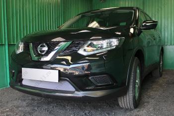 Защита радиатора PREMIUM Nissan X-trail  3 T32 (2013-2018) дорестайлинг (хром)