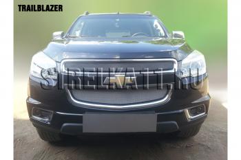 1 209 р. Защита радиатора (низ) Стрелка11 Стандарт  Chevrolet Trailblazer  GM800 (2012-2016) дорестайлинг (хром)  с доставкой в г. Воронеж. Увеличить фотографию 2