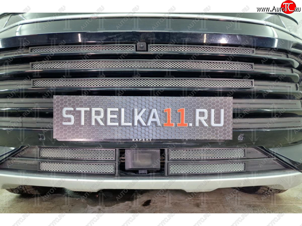3 789 р. Защитная сетка в бампер (низ, 4 части, ячейка 3х7 мм) Alfeco Стандарт  EXEED TXL (2020-2025)  дорестайлинг, 1-ый рестайлинг (Хром)  с доставкой в г. Воронеж