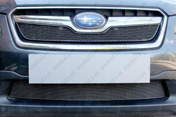 Защита радиатора (низ) Стрелка11 PREMIUM Subaru XV  GP/G33 (2016-2017) рестайлинг (черная)
