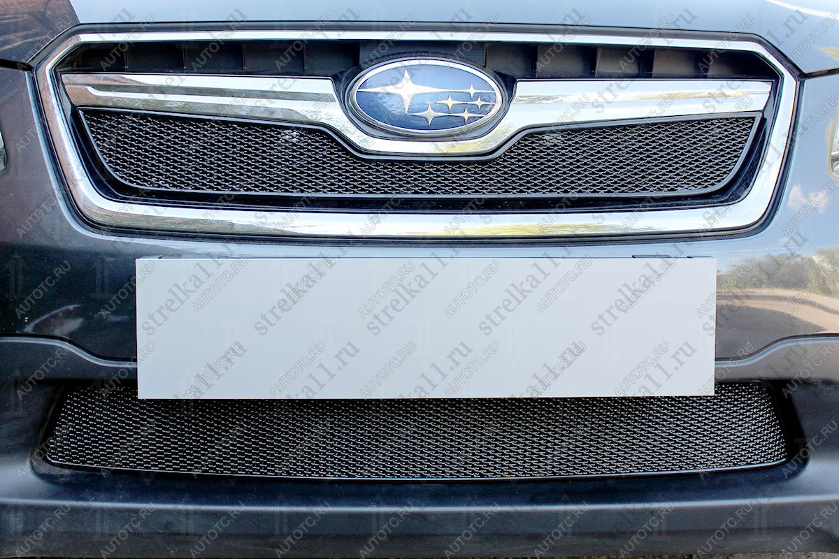 3 899 р. Защита радиатора (низ) Стрелка11 PREMIUM  Subaru XV  GP/G33 (2016-2017) рестайлинг (черная)  с доставкой в г. Воронеж