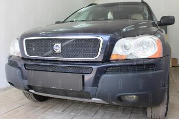 4 499 р. Защита радиатора (верх) Стрелка11 PREMIUM  Volvo XC90  C (2002-2006) дорестайлинг (черная)  с доставкой в г. Воронеж. Увеличить фотографию 2