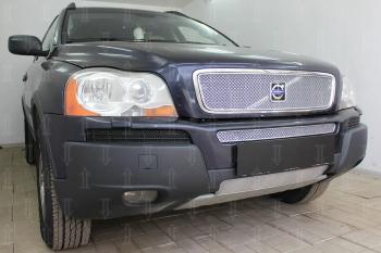 3 999 р. Защита радиатора (низ) Стрелка11 PREMIUM  Volvo XC90  C (2002-2006) дорестайлинг (хром)  с доставкой в г. Воронеж. Увеличить фотографию 1