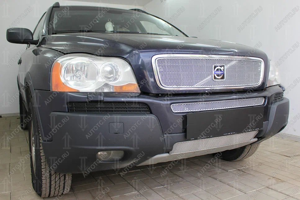 3 999 р. Защита радиатора (низ) Стрелка11 PREMIUM  Volvo XC90  C (2002-2006) дорестайлинг (хром)  с доставкой в г. Воронеж