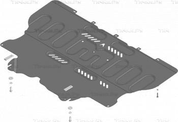 Защита картера и КПП (V-1,5 DCT FWD) ALFECO Changan LAMORE (2023-2025) (сталь 2 мм)