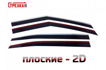 Дефлекторы окон 2D с хром накладками Стрелка11 GAC GS3 (2023-2025) (черные)
