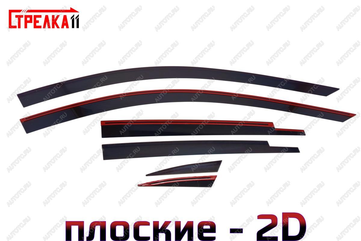 4 699 р. Дефлекторы окон 2D с шильдиком Стрелка11 Mazda CX-5 KE дорестайлинг (2011-2014) (черные)  с доставкой в г. Воронеж