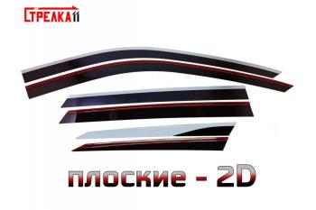 Дефлекторы окон (широкий хром) 2D Стрелка11 EXEED RX (2022-2025) ()