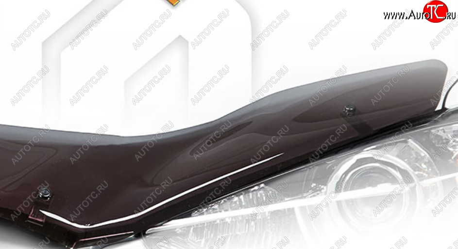 2 159 р. Дефлектор капота CA-Plastiс  Ravon R2 (2016-2025) (Classic полупрозрачный, Без надписи)  с доставкой в г. Воронеж