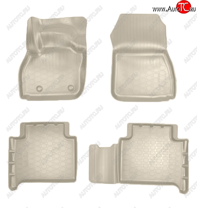 2 399 р. Коврики салонные Noplast (3D)  Renault ZOE (2012-2025) дорестайлинг, рестайлинг (Бежевые)  с доставкой в г. Воронеж