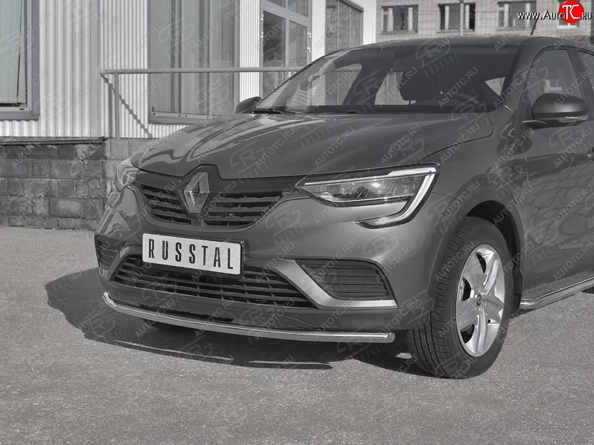 13 199 р. Защита переднего бампера (Ø42 мм, нержавейка) SLITKOFF  Renault Arkana (2019-2025)  с доставкой в г. Воронеж