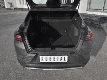 699 р. Защитная накладка заднего бампера Russtal  Renault Arkana (2019-2025) (Нержавейка шлифованная)  с доставкой в г. Воронеж. Увеличить фотографию 1