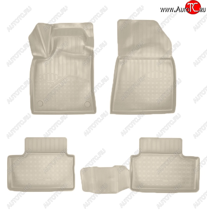2 399 р. Коврики салонные Noplast (3D)  Renault Clio  BF (2019-2025) дорестайлинг, хэтчбэк 5.дв. (Бежевые)  с доставкой в г. Воронеж
