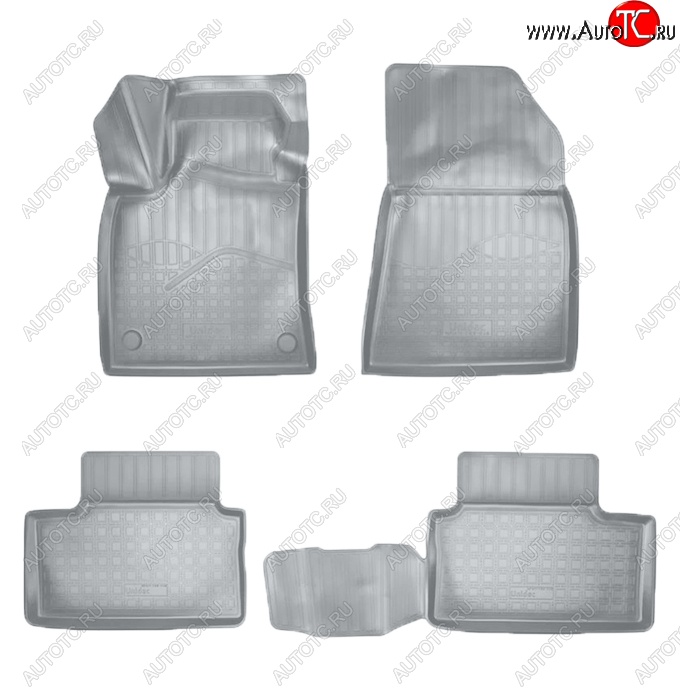 2 399 р. Коврики салонные Noplast (3D)  Renault Clio  BF (2019-2025) дорестайлинг, хэтчбэк 5.дв. (Серые)  с доставкой в г. Воронеж