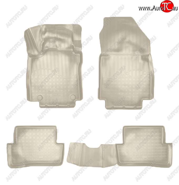 2 399 р. Коврики салонные Noplast (3D)  Renault Clio ( KH98,  BH98) (2012-2020) дорестайлинг универсал, дорестайлинг, хэтчбэк 5 дв., рестайлинг универсал, рестайлинг, хэтчбэк 5 дв. (Бежевые)  с доставкой в г. Воронеж