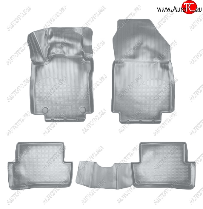 2 399 р. Коврики салонные Noplast (3D)  Renault Clio ( KH98,  BH98) (2012-2020) дорестайлинг универсал, дорестайлинг, хэтчбэк 5 дв., рестайлинг универсал, рестайлинг, хэтчбэк 5 дв. (Серые)  с доставкой в г. Воронеж