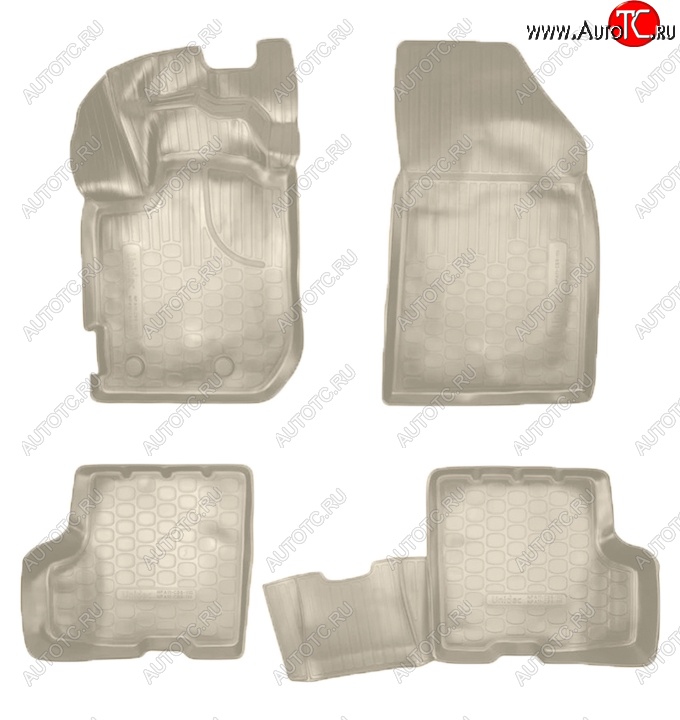 2 999 р. Коврики салонные Noplast (3D, без ящика под сидением)  Renault Duster  HM (2021-2024) рестайлинг (Бежевые)  с доставкой в г. Воронеж