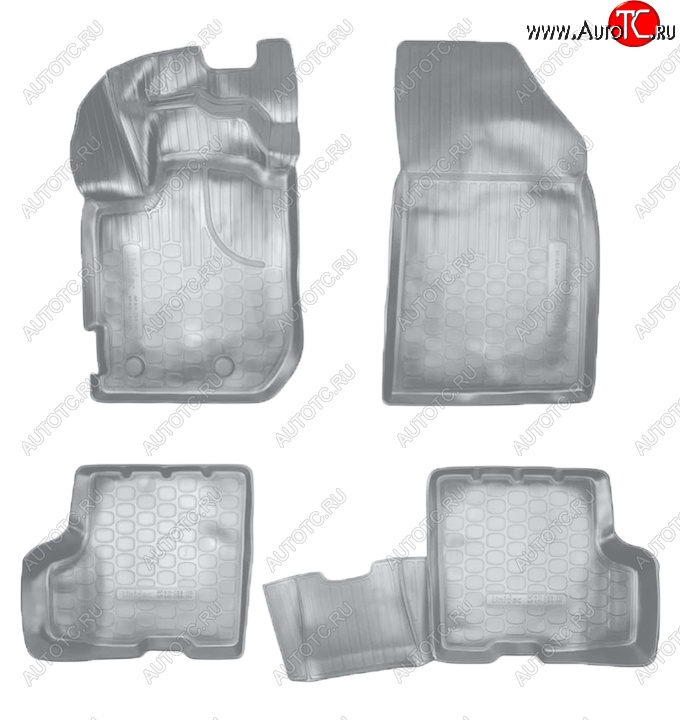 2 999 р. Коврики салонные Noplast (3D, без ящика под сидением)  Renault Duster  HM (2021-2024) рестайлинг (Серые)  с доставкой в г. Воронеж