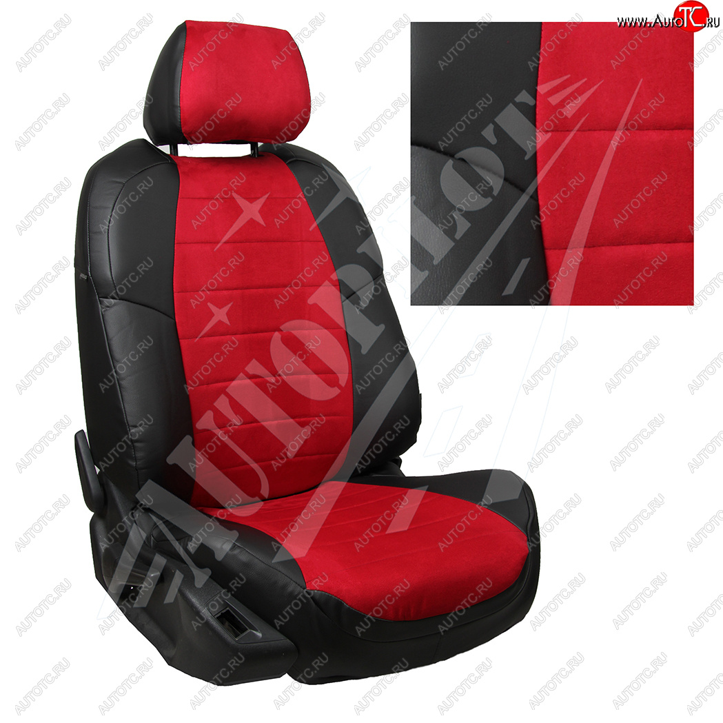 13 849 р. Чехлы сидений AUTOPILOT Алькантара (задняя спинка 40/60)  Renault Duster  HM (2021-2024) рестайлинг (Черный + Красный)  с доставкой в г. Воронеж