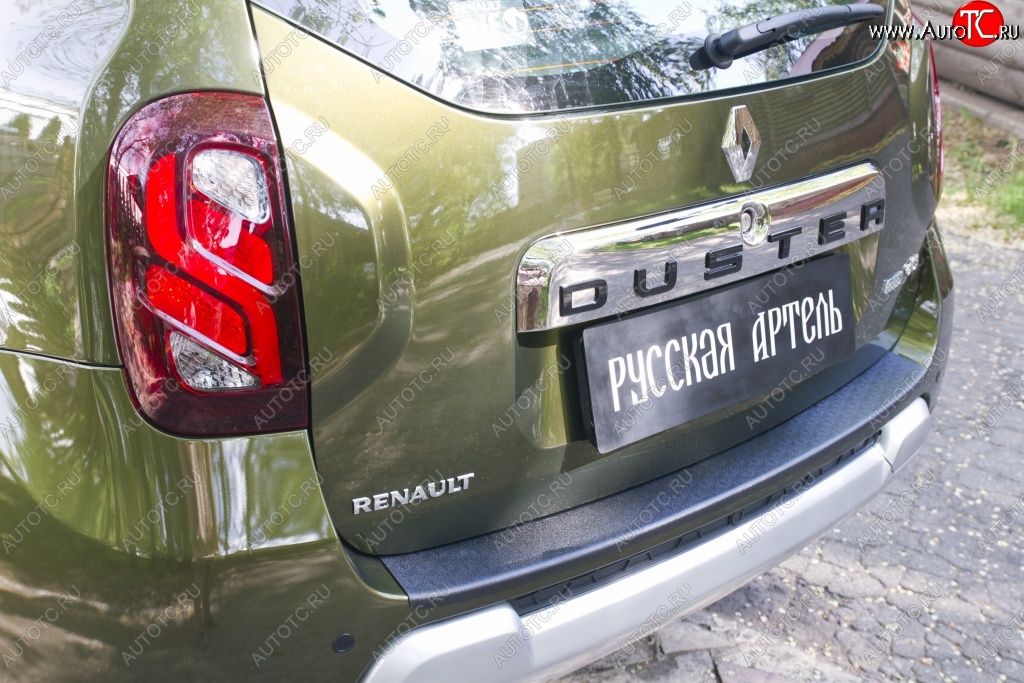 1 749 р. Защитная накладка на задний бампер RA v4  Renault Duster  HS (2015-2021) рестайлинг  с доставкой в г. Воронеж