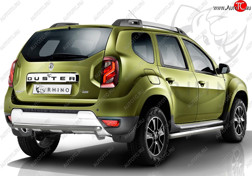 19 999 р. Защита порогов из круглой трубы диаметром 63 мм SLITKOFF  Renault Duster  HS (2015-2021) рестайлинг (Сталь с полимерным покрытием. Цвет: серебристый)  с доставкой в г. Воронеж