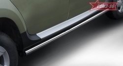Защита порогов Souz-96 (d60) Renault Duster HS рестайлинг (2015-2021)